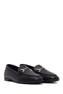 Kadın Siyah Tokalı Deri Klasik Loafer | Derimod