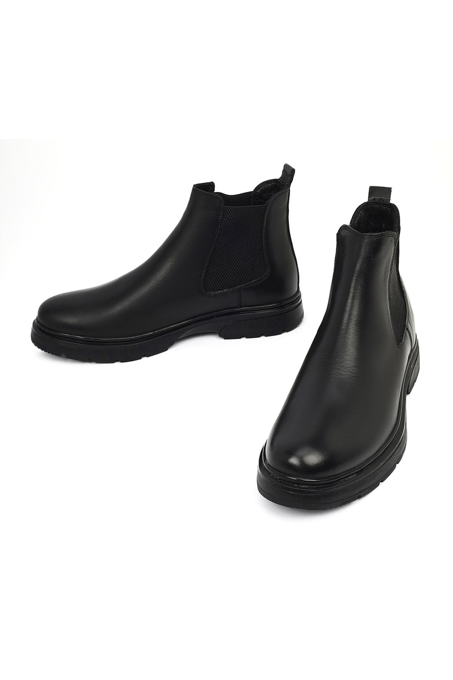 Men's Black Leather Chelsea Boots
