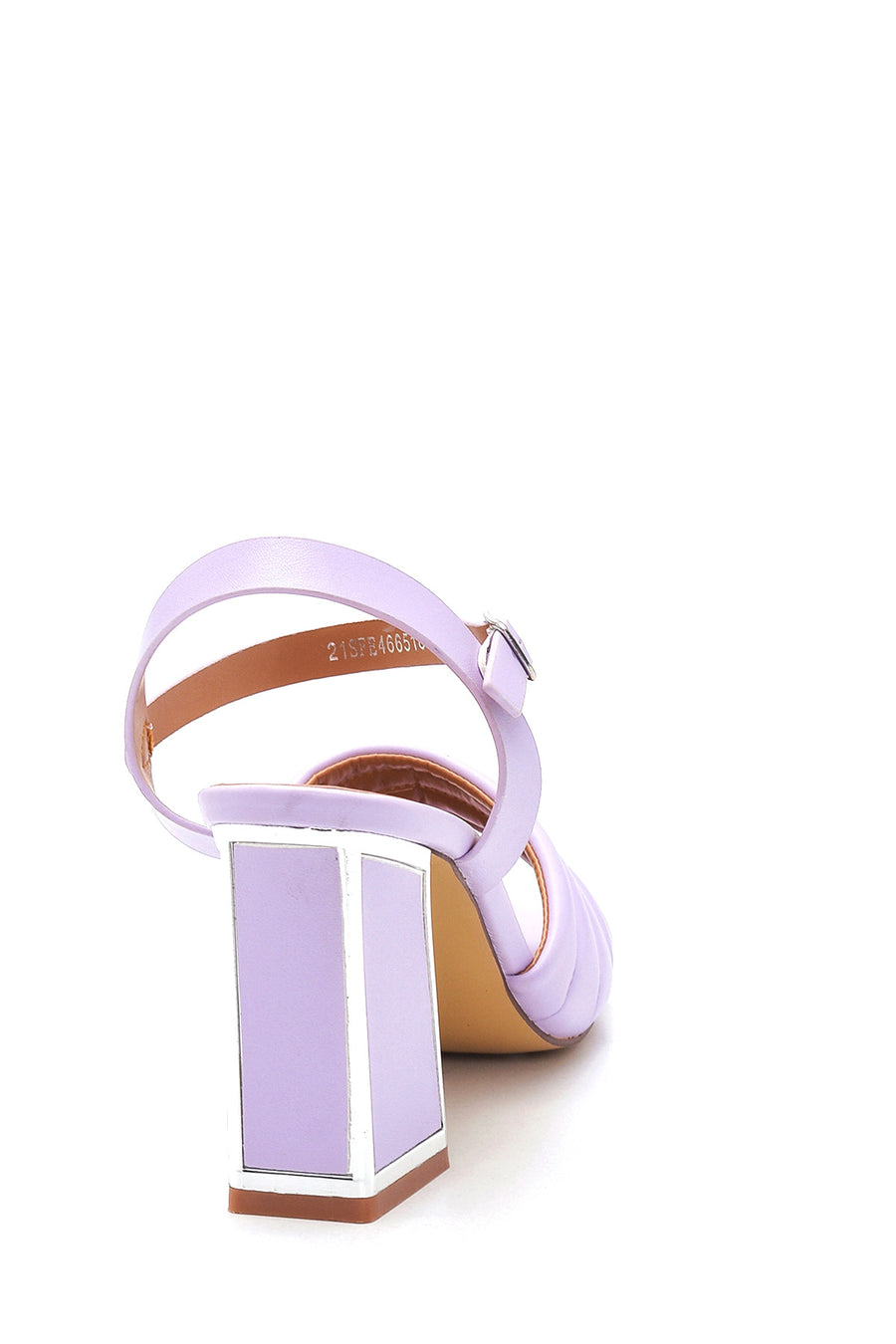 Women's Lilac Thick Heeled Sandals