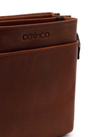 Male Brown Leather Messenger Bag | Derimod