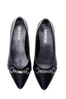 Women's Black Buckle Ballerinas | Derimod