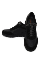 Woman Black Lace-Up Thick-Soled Leather Comfort Shoes | Derimod