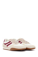 Women's Beige Lace-up Leather Sneaker | Derimod