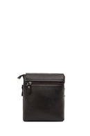 Male Brown Leather Messenger Bag | Derimod