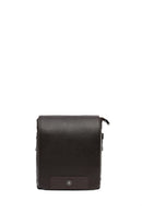 Male Brown Leather Messenger Bag | Derimod