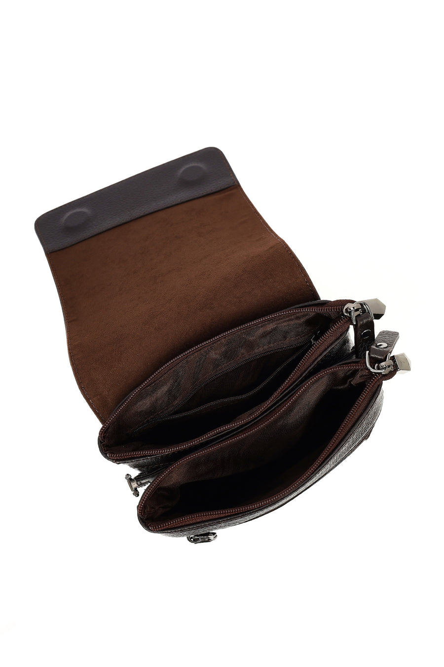 Male Brown Leather Messenger Bag