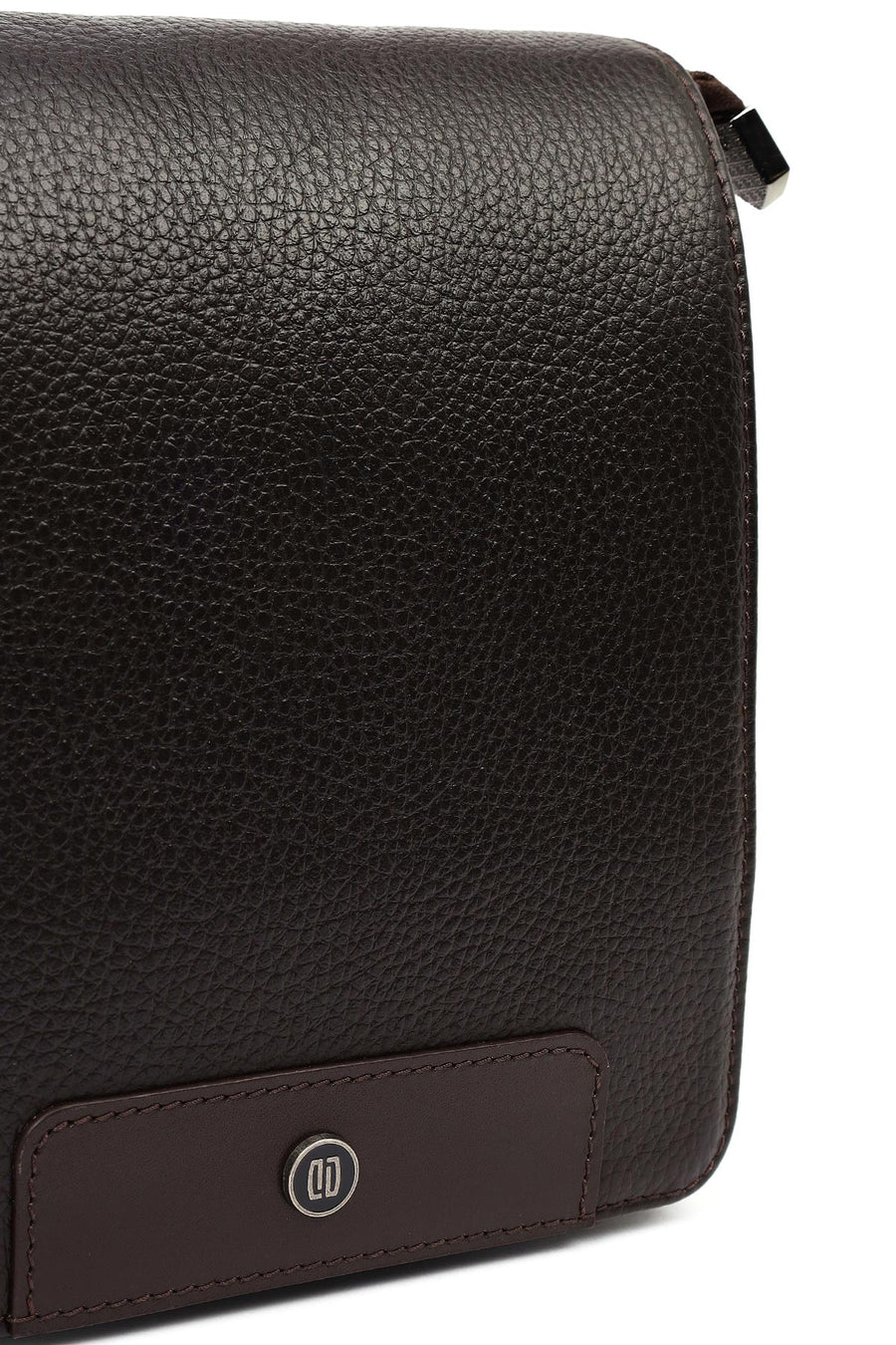 Male Brown Leather Messenger Bag