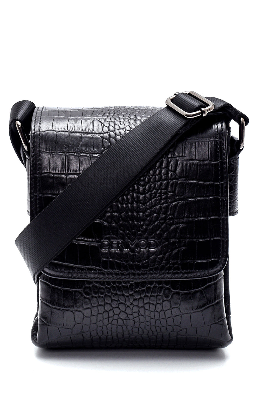 Men's Black Leather Messenger Bag 21SBD3104E3 | Derimod