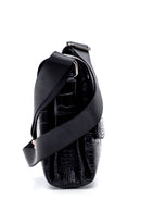 Men's Black Leather Messenger Bag | Derimod