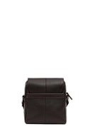 Male Brown Leather Messenger Bag | Derimod