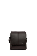 Male Brown Leather Messenger Bag | Derimod
