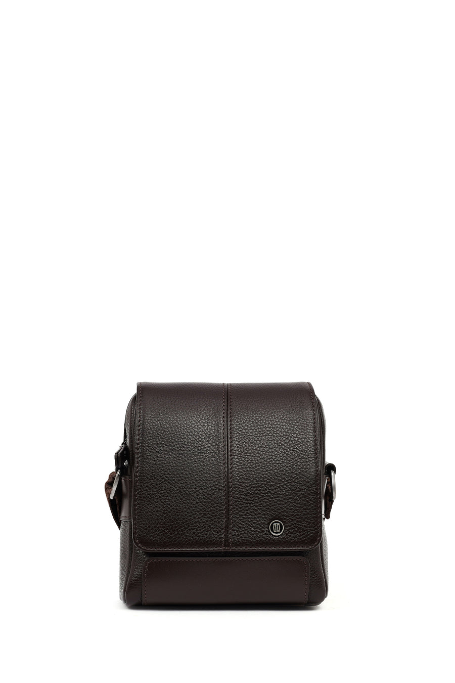Male Brown Leather Messenger Bag