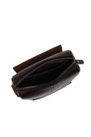 Male Brown Leather Messenger Bag | Derimod