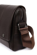 Male Brown Leather Messenger Bag | Derimod