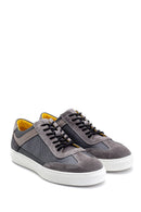 Men's Suede Detailed Leather Sneaker | Derimod