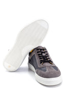 Men's Suede Detailed Leather Sneaker | Derimod