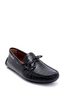 Erkek Deri Kroko Desenli Loafer | Derimod
