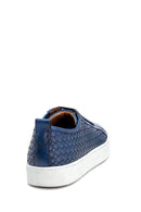 Men's Leather Sneaker with Knit Detail | Derimod