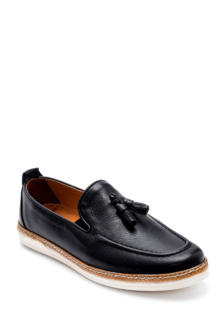 Men's Leather Tassel Detailed Loafer