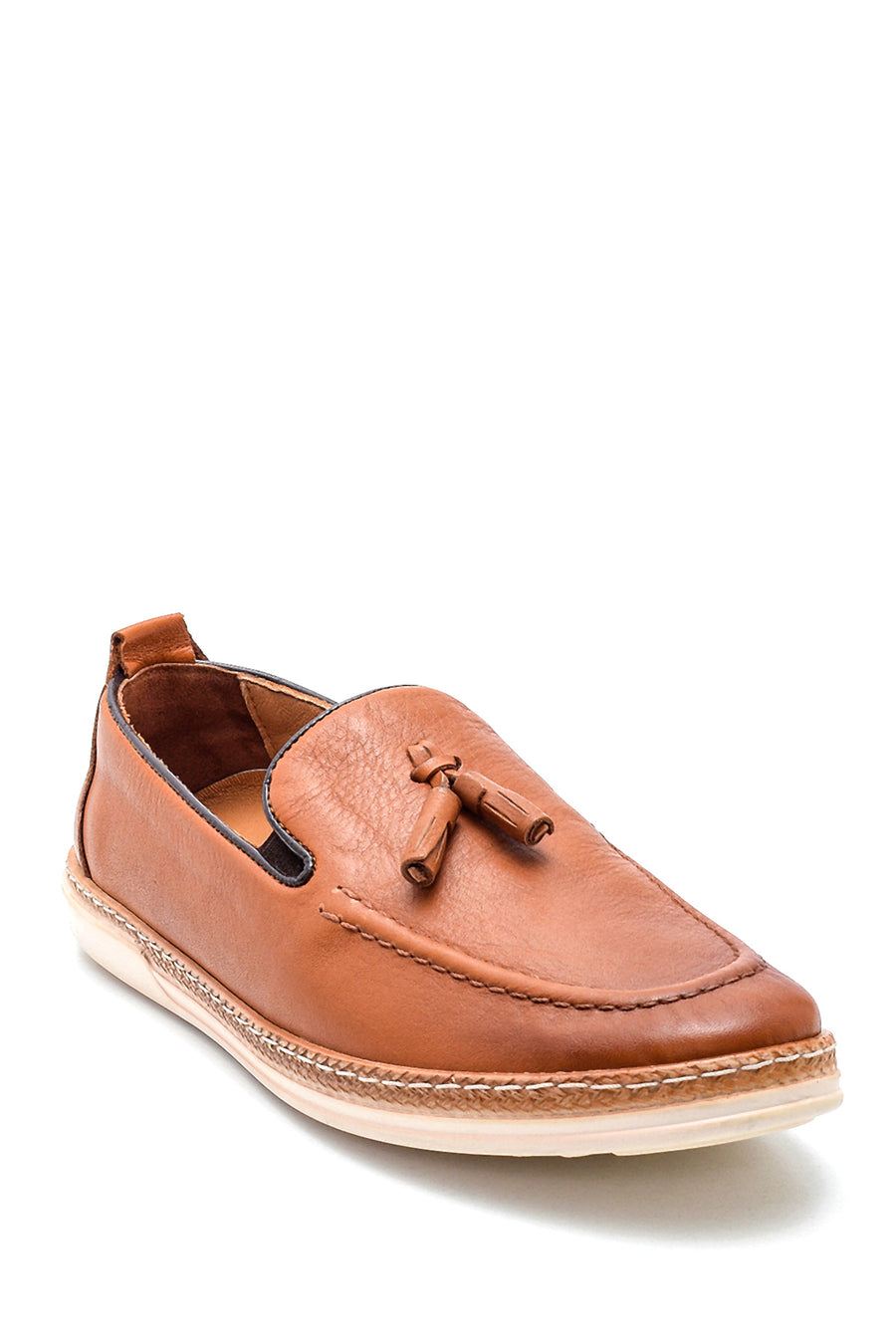 Men's Leather Tassel Detailed Loafer 21SFD633618 | Derimod