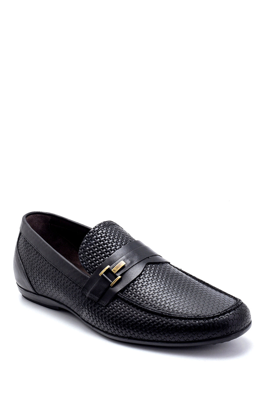 Men's Leather Print Detailed Loafer
