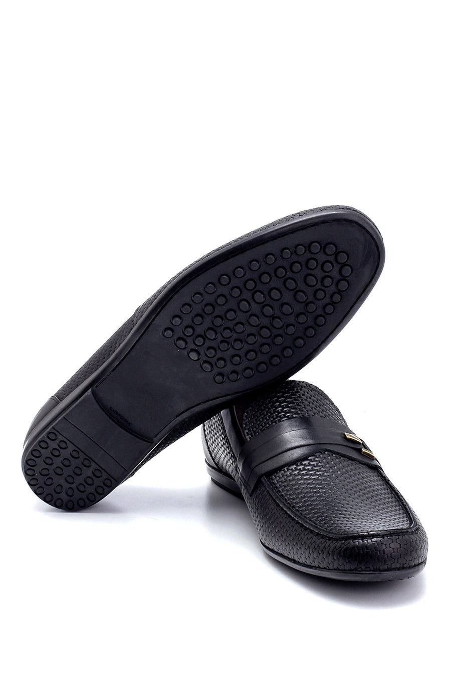 Men's Leather Print Detailed Loafer