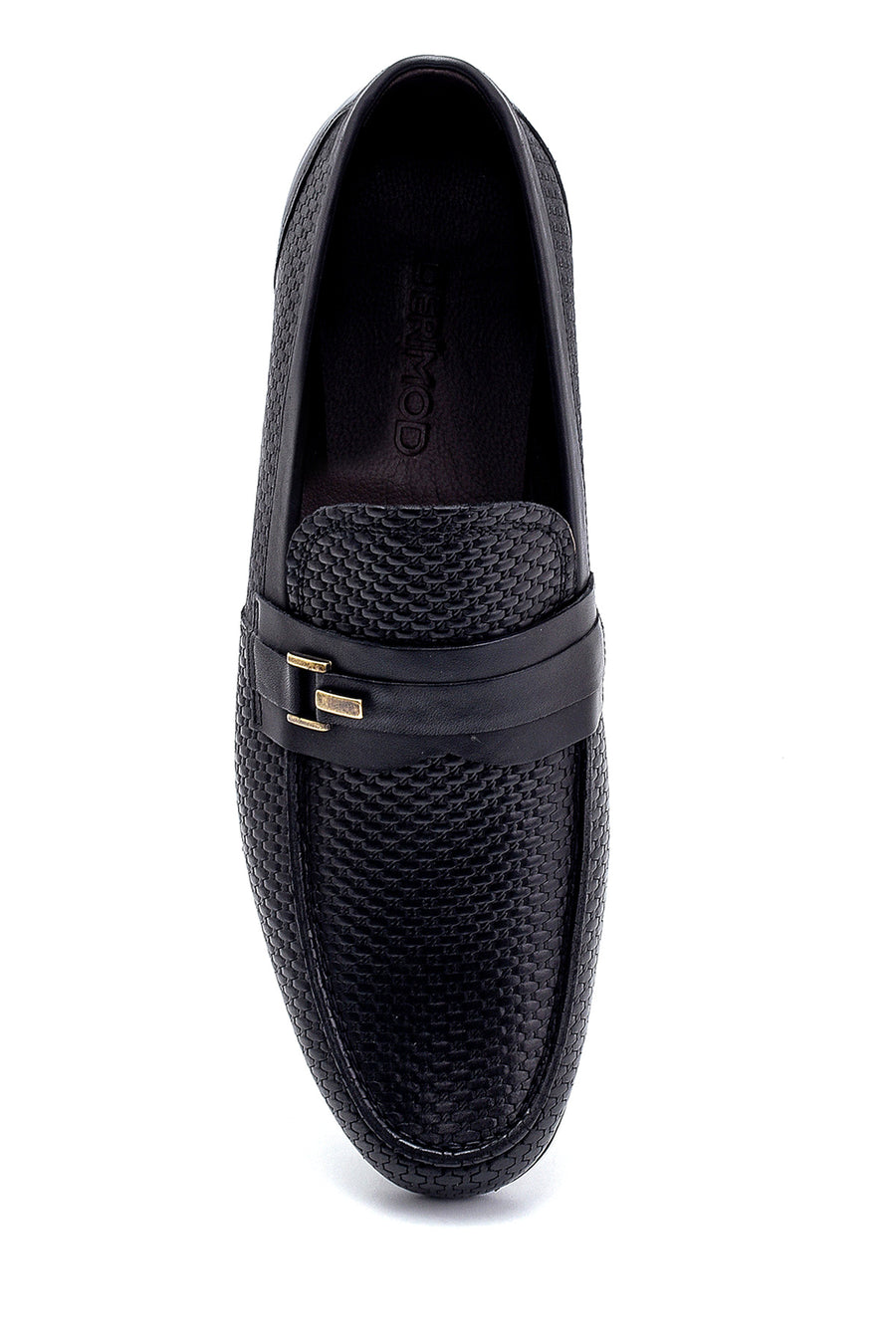 Men's Leather Print Detailed Loafer