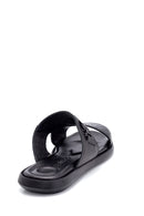 Men's Leather Printed Slippers | Derimod