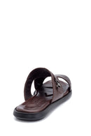Men's Leather Printed Slippers | Derimod