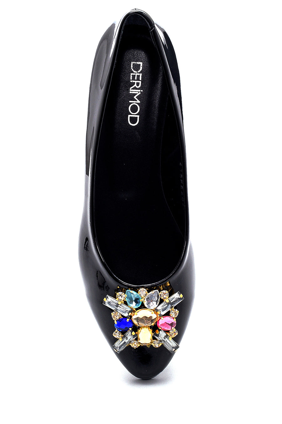 Women's Patent Leather Stone Ballerinas