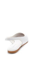 Women's White Open Back Daily Ballerinas | Derimod