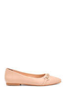 Women's Beige Buckle Ballerinas | Derimod