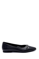 Women's Black Buckle Ballerinas | Derimod