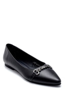 Women's Black Buckle Ballerinas | Derimod