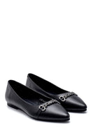Women's Black Buckle Ballerinas | Derimod