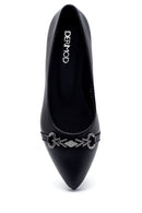 Women's Black Buckle Ballerinas | Derimod