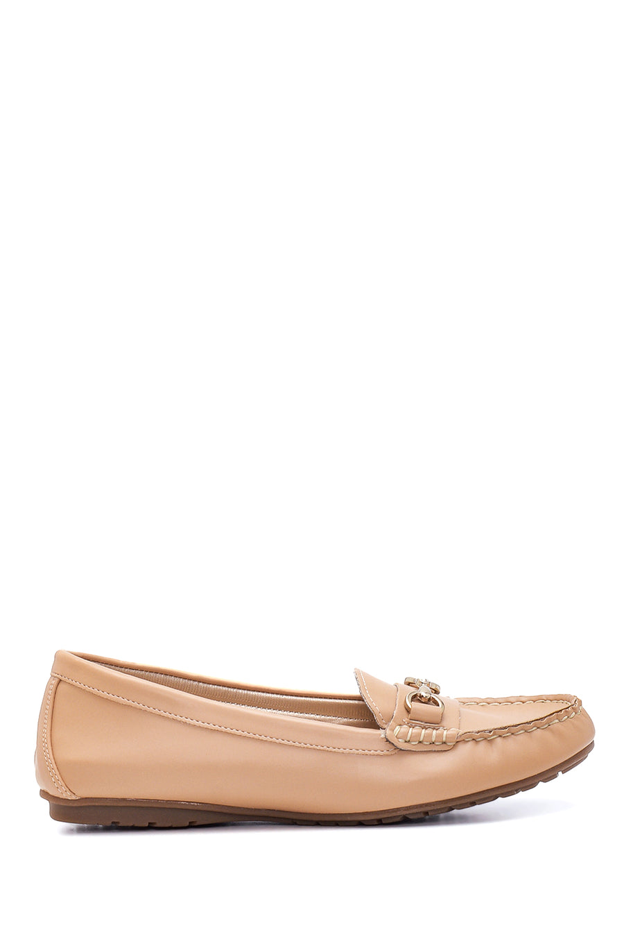 Women's Beige Buckle Casual Loafer 21SFE402918 | Derimod