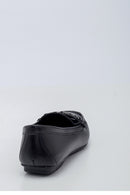 Women's Black Buckle Casual Loafer | Derimod