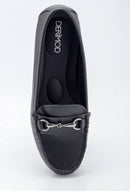 Women's Black Buckle Casual Loafer | Derimod