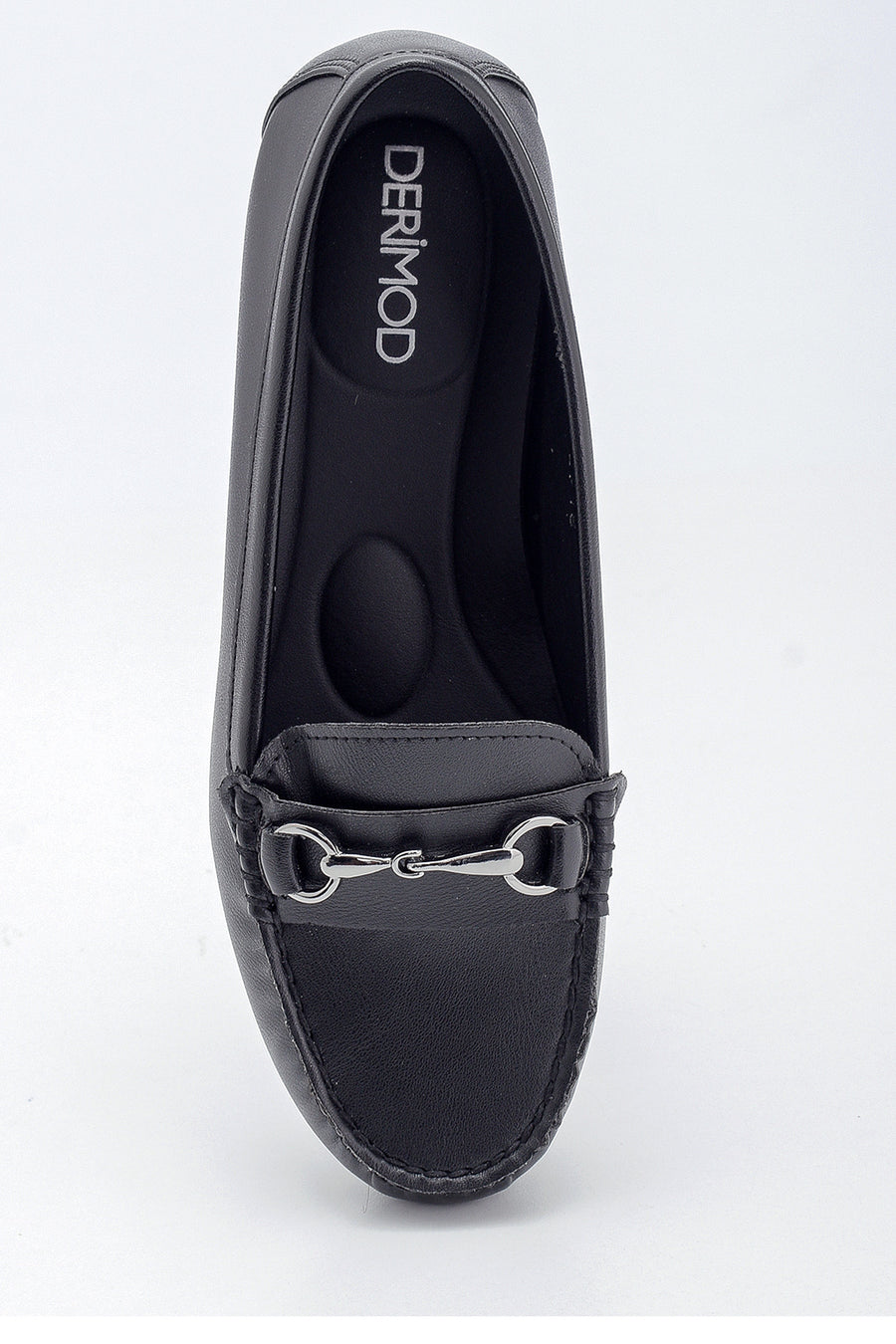 Women's Black Buckle Casual Loafer