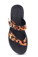 Women's Leopard Patterned Casual Slippers | Derimod