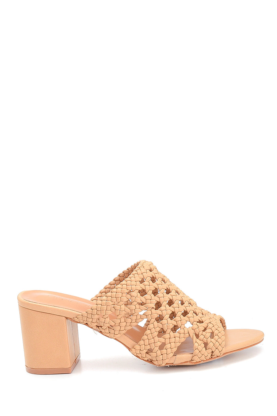 Women's Knitted Detailed Heeled Slippers 21SFE460518 | Derimod