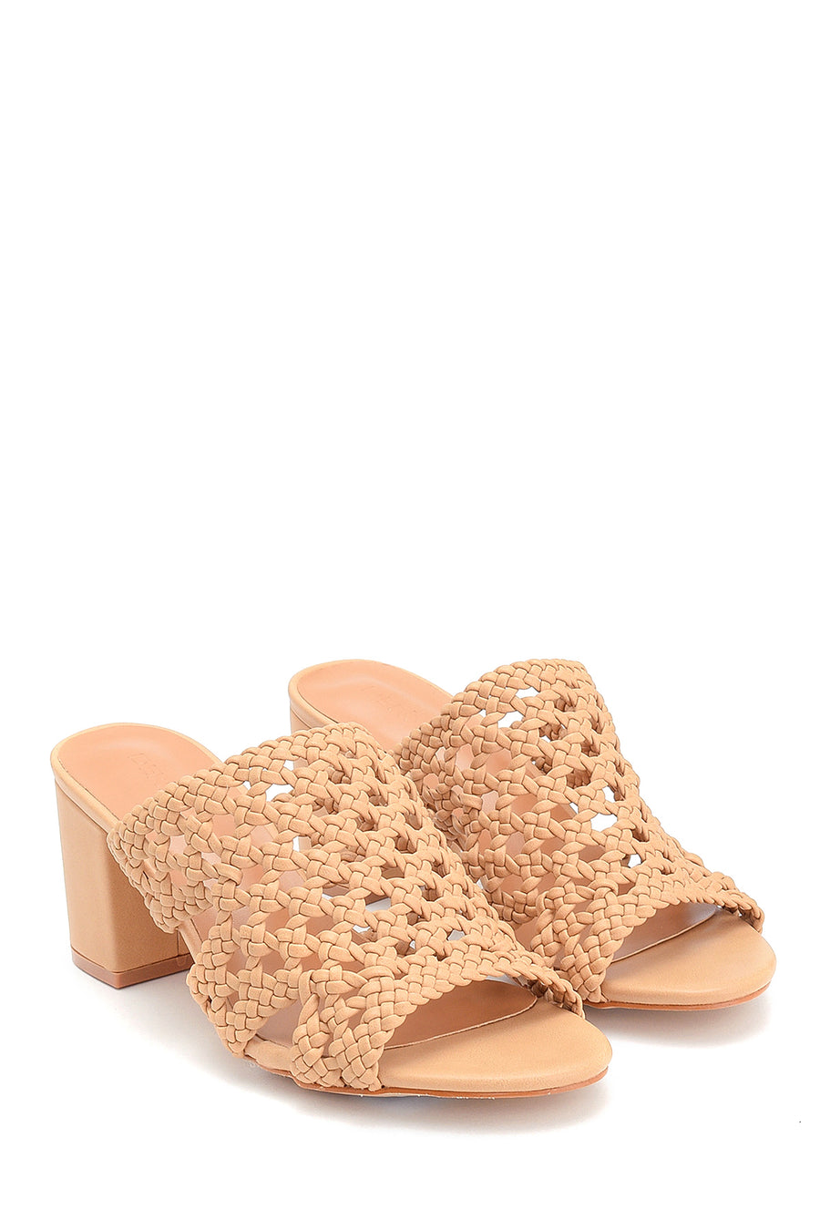 Women's Knitted Detailed Heeled Slippers