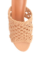 Women's Knitted Detailed Heeled Slippers | Derimod