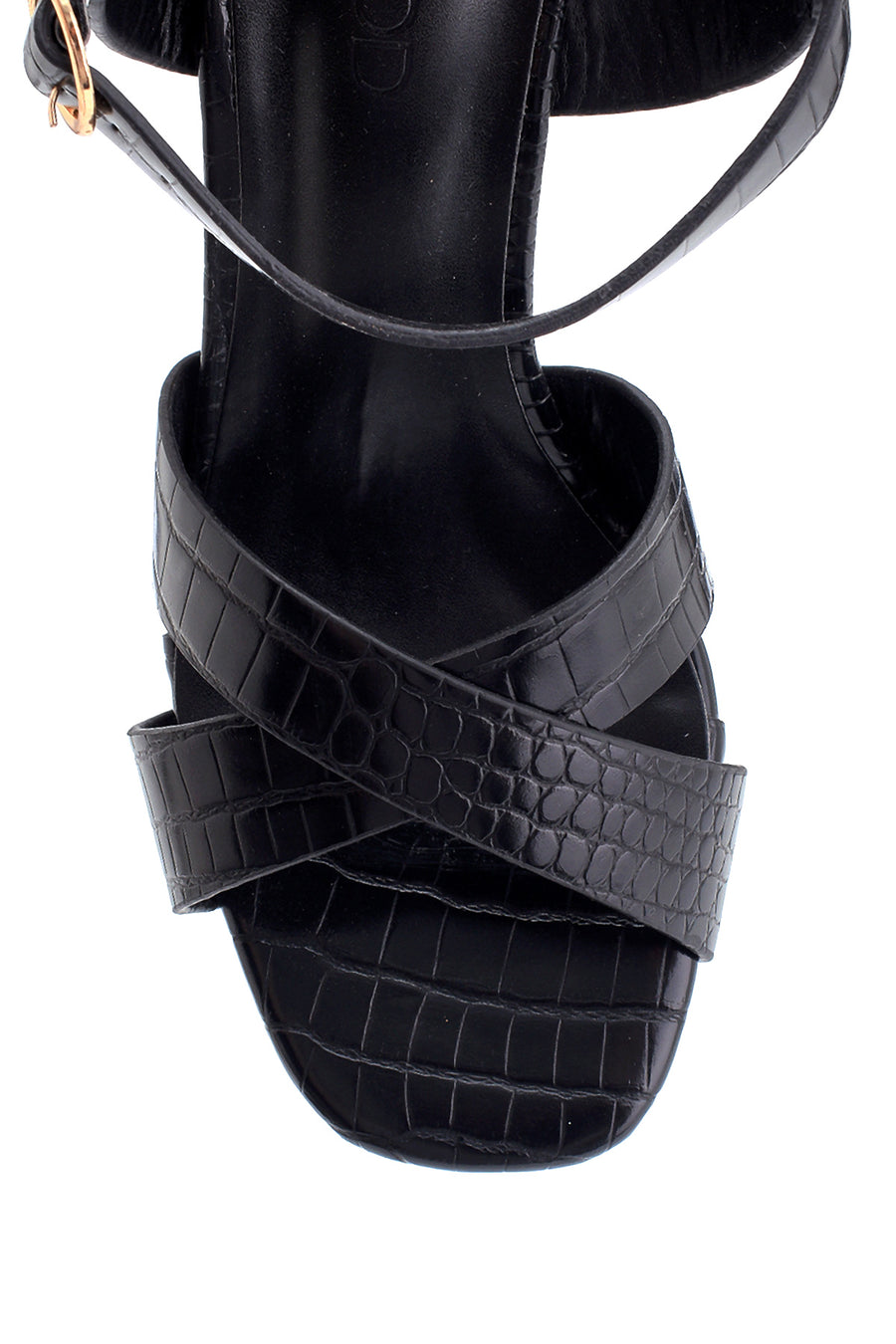 Women's Crocodile Printed Thick Heeled Sandals