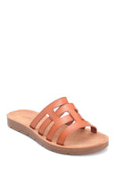 Women's Camel Casual Flat Slippers | Derimod