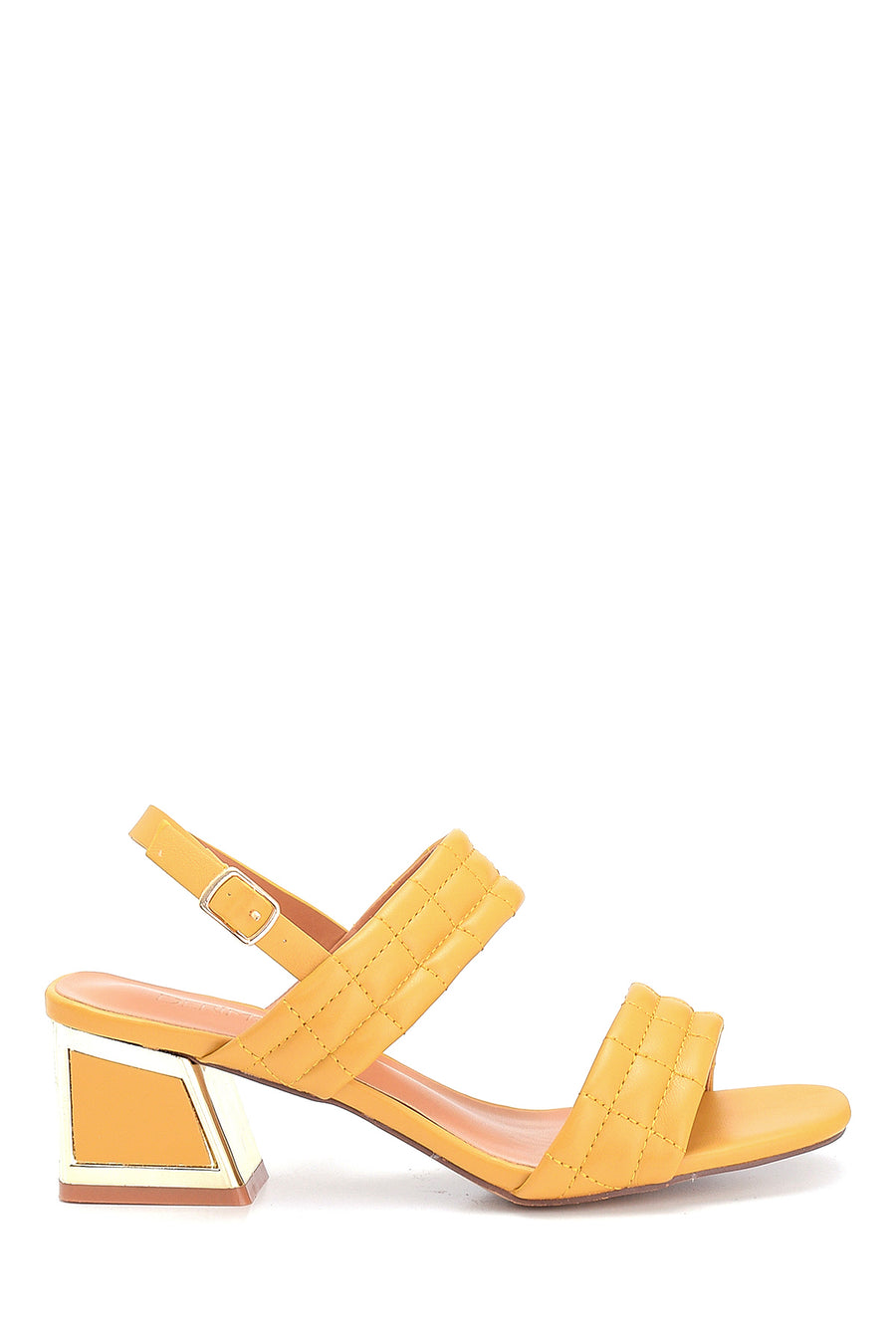Women's Thick Heeled Quilted Sandals 21SFE4661KP | Derimod