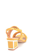 Women's Thick Heeled Quilted Sandals | Derimod