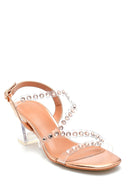 Women's Transparent Thick Heeled Sandals | Derimod
