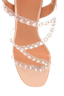 Women's Transparent Thick Heeled Sandals | Derimod